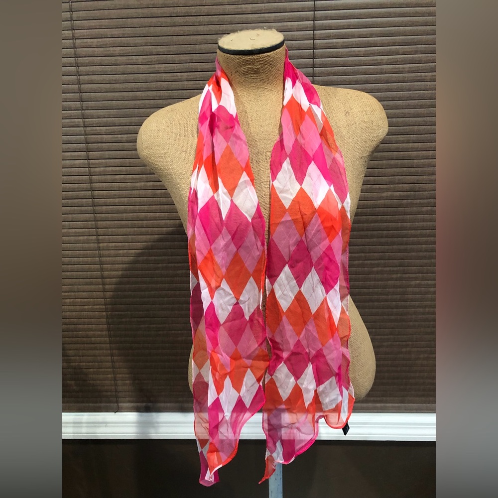 Express Pink Argyle Scarf